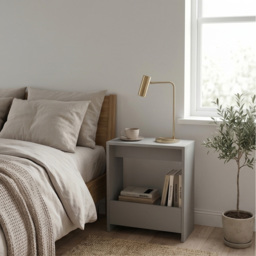 Shefa Line Focus Grey Single Shelf Slim Side Table - thumbnail 3