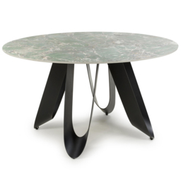 Shankar Osaka 4 Seater Green Round Dining Table - thumbnail 2