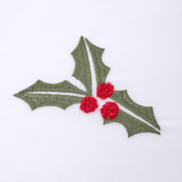 Holly and Berries White Super King Size Duvet Set - thumbnail 3