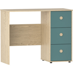 Junior Vida Neptune 3 Drawer Blue and Oak Desk - thumbnail 2