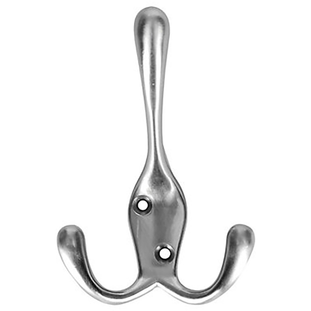 Silver 3 Prong Hat and Coat Hook