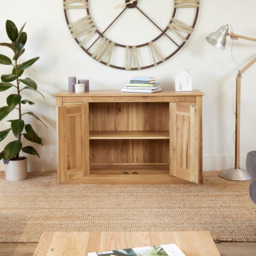 Baumhaus Mobel 2 Door 6 Drawer Oak Sideboard - thumbnail 2