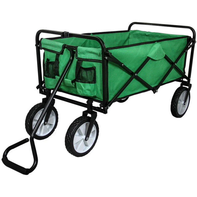 MonsterShop Foldable Garden Cart Green - image 1