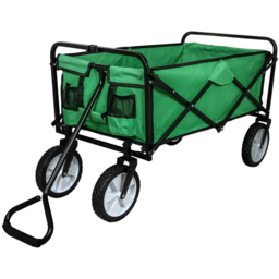 MonsterShop Foldable Garden Cart Green - thumbnail 1