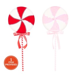 Single Candy Cane Lane Lollipop Christmas Decoration in Assorted styles - thumbnail 1