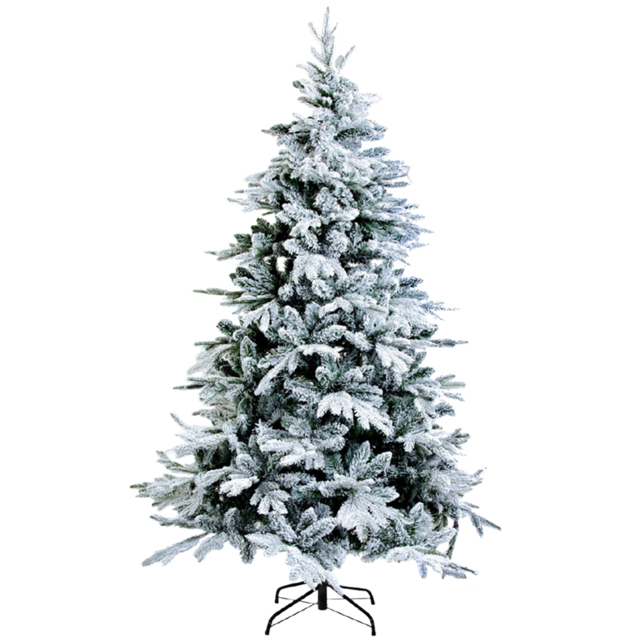 The Christmas Workshop Deluxe 6ft Snowy Artificial Xmas Tree with Metal Stand - image 1
