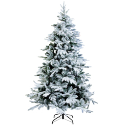 The Christmas Workshop Deluxe 6ft Snowy Artificial Xmas Tree with Metal Stand - thumbnail 1