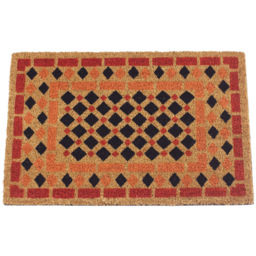 Eselle Astley Mosaic Printed Orange Door Mat 40 x 60cm