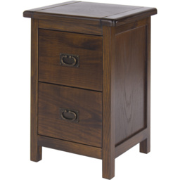 Boston 2 Drawer Dark Lacquer Petite Bedside Table - thumbnail 2