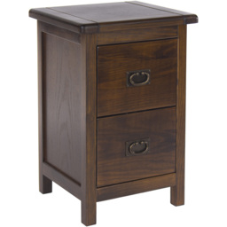 Boston 2 Drawer Dark Lacquer Petite Bedside Table - thumbnail 3