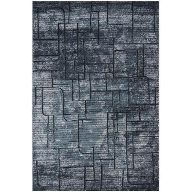 Desire Rugs Belgravia Metallic Sheen Modern Cobble Design Navy Rug 120 x 170cm - image 1