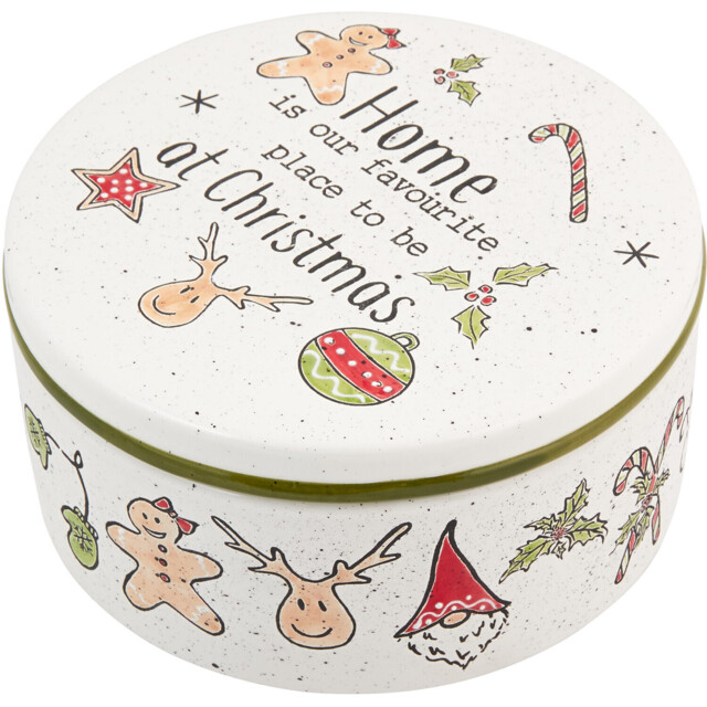 Stone White Christmas Cake Tin - image 1