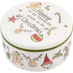 Stone White Christmas Cake Tin
