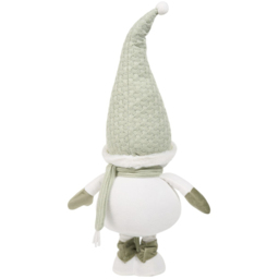 Mistletoe Cottage Sage and White Extendable Cosy Standing Christmas Snowman - thumbnail 3