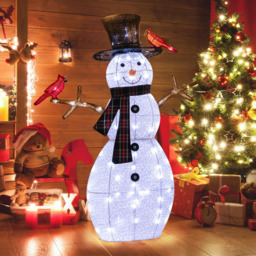 StarBright Warm-White LED Pre-Lit Snowman Christmas Ornament 4.1ft - thumbnail 4
