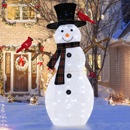 StarBright Warm-White LED Pre-Lit Snowman Christmas Ornament 4.1ft