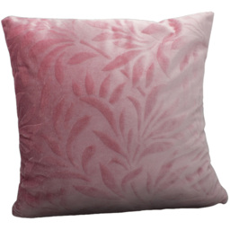 Velosso Velvet Leaf Pink Filled Cushion 43 x 43cm 2 Pack