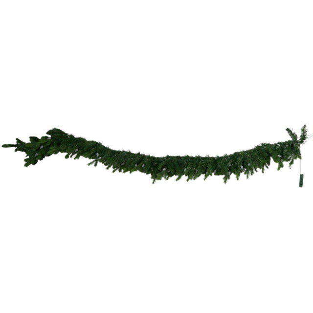 Green Retro Bulb LED Christmas Garland 180cm - image 1