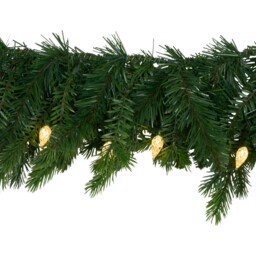 Green Retro Bulb LED Christmas Garland 180cm - thumbnail 2