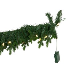 Green Retro Bulb LED Christmas Garland 180cm - thumbnail 3