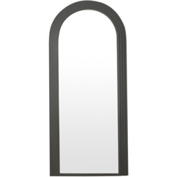 Evie Ridged Arch Lean To Mirror   Charcoal