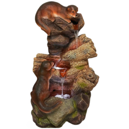 Tranquillity Mains Powered Curious Otters LED Water Feature - thumbnail 1