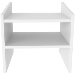 Decorotika Adin White 3 Shelf Bedside Table - thumbnail 2