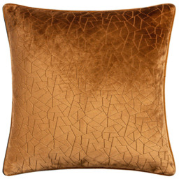 Hoem Malans Bronze Cut Velvet Piped Cushion