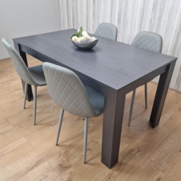 Kosy Koala 4 Seater Faux Leather Gem Pattern Dining Grey - thumbnail 1