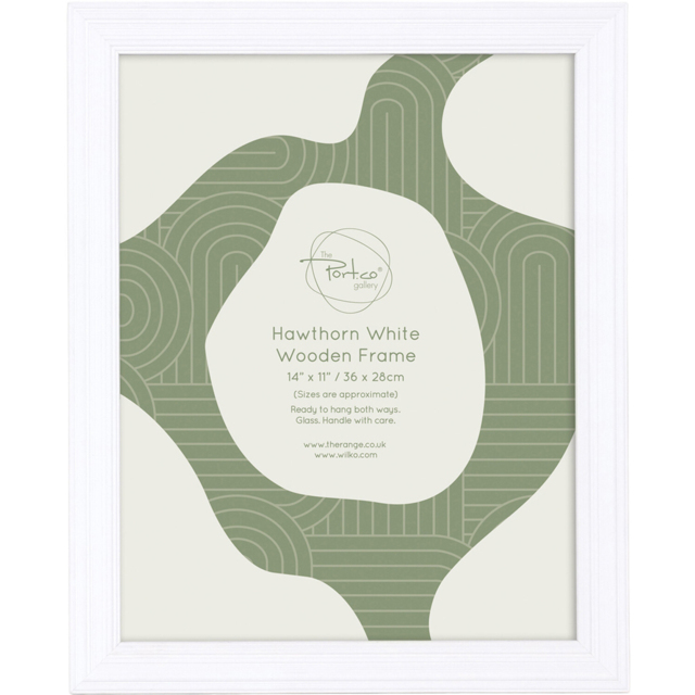 Hawthorn Wooden Plain Photo Frame White 14 x 11 inch - image 1