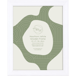 Hawthorn Wooden Plain Photo Frame White 14 x 11 inch