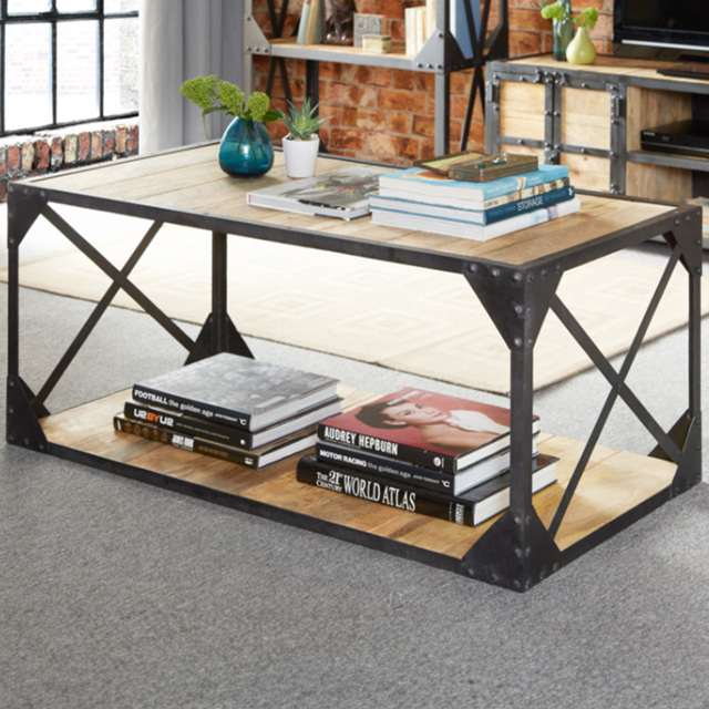 Brooklyn Akos Single Shelf Wooden Coffee Table - image 1