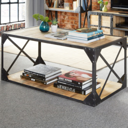Brooklyn Akos Single Shelf Wooden Coffee Table