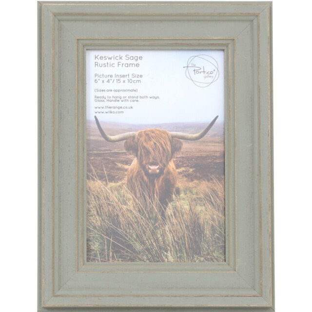 The Port. Co Gallery Keswick Sage Rustic 6 x 4 inch Photo Frame - image 1