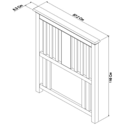 Bentley Designs Hampstead Oak and Ivory Double Headboard - thumbnail 3