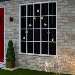 The Christmas Workshop 9 3D Star Curtain String Light Warm White - thumbnail 4