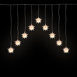 The Christmas Workshop 9 3D Star Curtain String Light Warm White - thumbnail 1