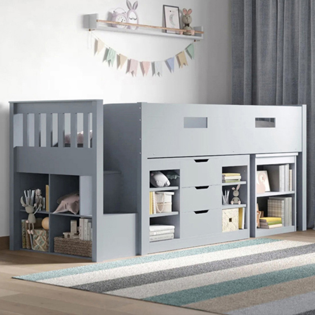 Flair Charlie Grey Wooden Cabin Bed - image 1