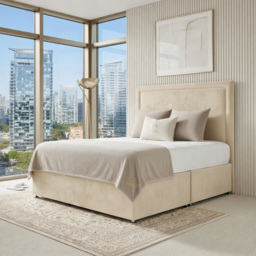 DS Living Velmont Cream King Size Plush Divan Bed - thumbnail 4
