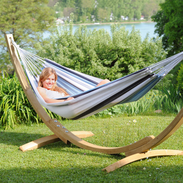 Amazonas Salsa Marine Single Premium Traditional Cotton Garden Hammock Only by Homebase