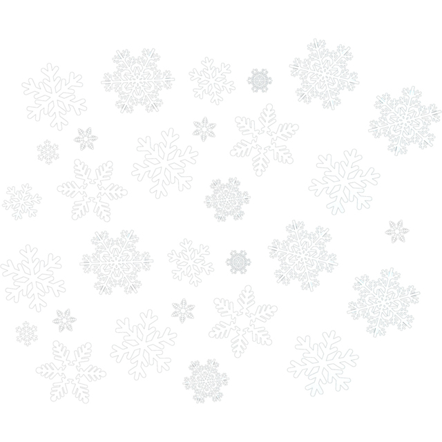 Xmas Haus Snowflake Window Sticker 144 Piece - image 1