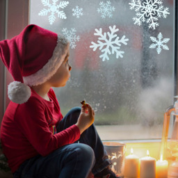 Xmas Haus Snowflake Window Sticker 144 Piece - thumbnail 2