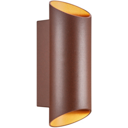 Nordlux Nico Round 22 Rusty Wall Light - thumbnail 1