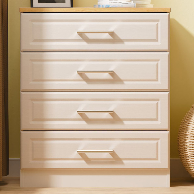 Crowndale Kent Kashmir Ash and Modern Oak 4 Drawer Chest of Drawers Ready Assembled - image 1