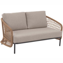 Norfolk Collection Peakdale Beige Twisted Wicker 4 Seater Outdoor Sofa Set - thumbnail 3