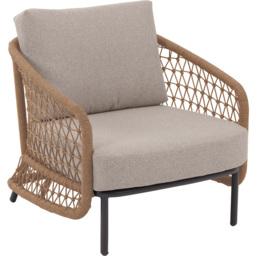 Norfolk Collection Peakdale Beige Twisted Wicker 4 Seater Outdoor Sofa Set - thumbnail 4