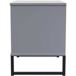 Crowndale Diego Single Drawer Single Shelf Dusk Grey Open Bedside Cabinet Ready Assembled - thumbnail 2