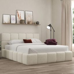 DS Living Ovella Ivory Small Double Cubed Ottoman Bed