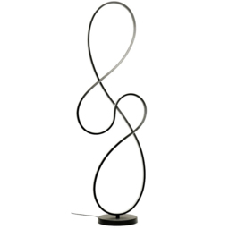 ValueLights Infinity Swirl Black Integrated LED Floor Lamp