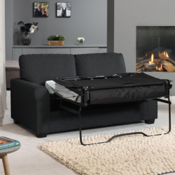 Dawson 2 Seater Black Fabric Sofa Bed - thumbnail 2